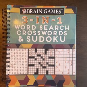 Brain Games - 3-In-1: Word Search, Sudoku, Crosswords (Spiral Bound)